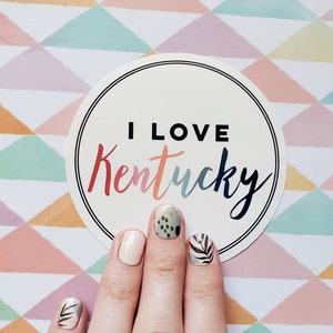I Love Kentucky Sticker, Kentucky Sticker, State Sticker, Laptop Stickers, Vinyl Sticker, Inspirational Sticker, Waterproof, Quotes