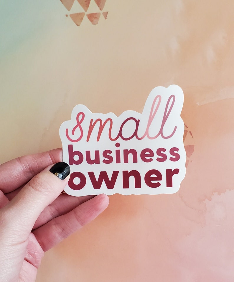 Small Business Owner Vinyl Sticker, Boss Babe, Cute Stickers, Funny Stickers, Laptop Sticker, Die Cut Sticker, Stickers MacBook Pro, image 1