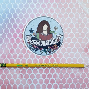 Book Babe Sticker, Reading Sticker, Reading Stickers, Book Stickers, Laptop Stickers, Book Lover, Book Babe, Books, Book Sticker Pack image 3