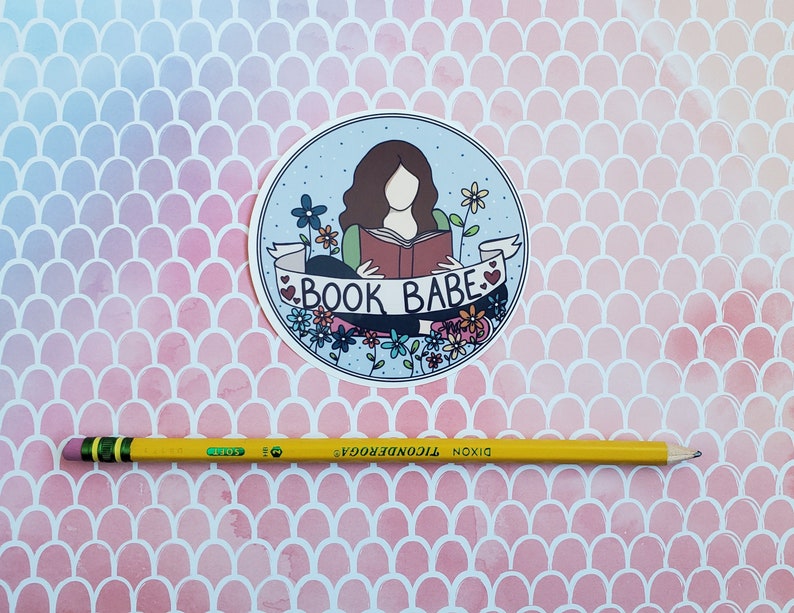 Book Babe Sticker, Reading Sticker, Reading Stickers, Book Stickers, Laptop Stickers, Book Lover, Book Babe, Books, Book Sticker Pack image 3