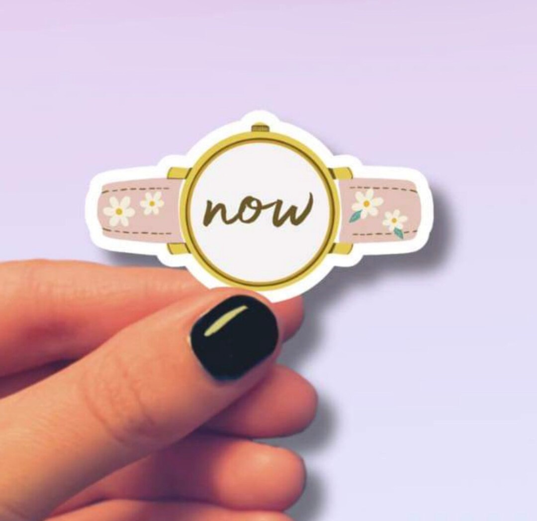 Now Waterproof Vinyl Sticker | Watch With Flowers (3x1 In), Gift - Etsy