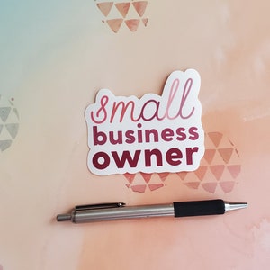 Small Business Owner Vinyl Sticker, Boss Babe, Cute Stickers, Funny Stickers, Laptop Sticker, Die Cut Sticker, Stickers MacBook Pro, image 3