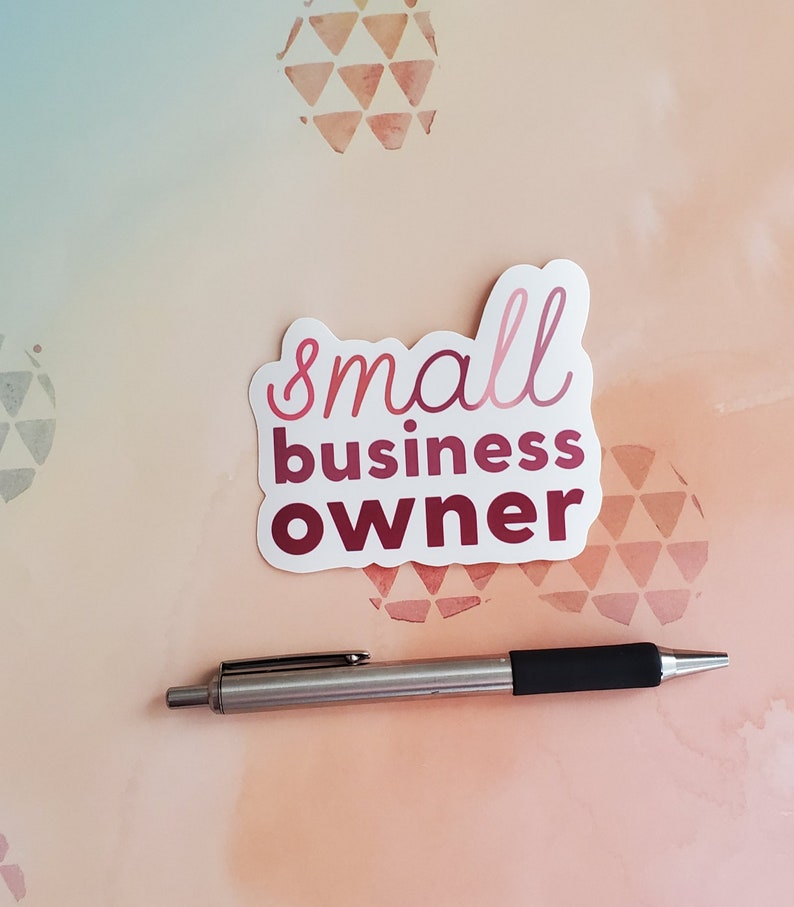 Small Business Owner Vinyl Sticker, Boss Babe, Cute Stickers, Funny Stickers, Laptop Sticker, Die Cut Sticker, Stickers MacBook Pro, image 3