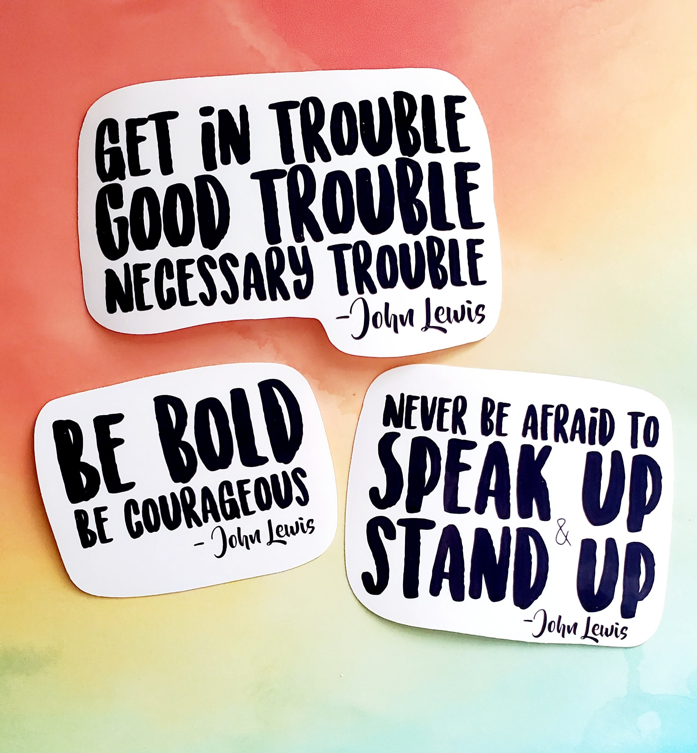 John Lewis Sticker Pack, Good Trouble Sticker, John Lewis Quote Stick…