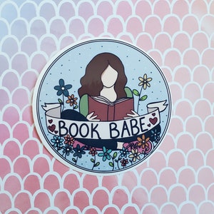 Book Babe Sticker, Reading Sticker, Reading Stickers, Book Stickers, Laptop Stickers, Book Lover, Book Babe, Books, Book Sticker Pack image 2