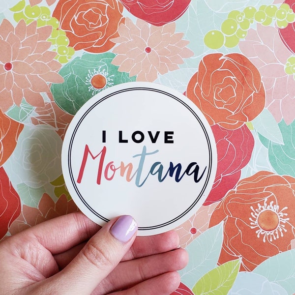 I Love Montana Sticker, Montana Sticker, State Sticker, Laptop Stickers, Vinyl Sticker, Inspirational Sticker, Waterproof, Quotes