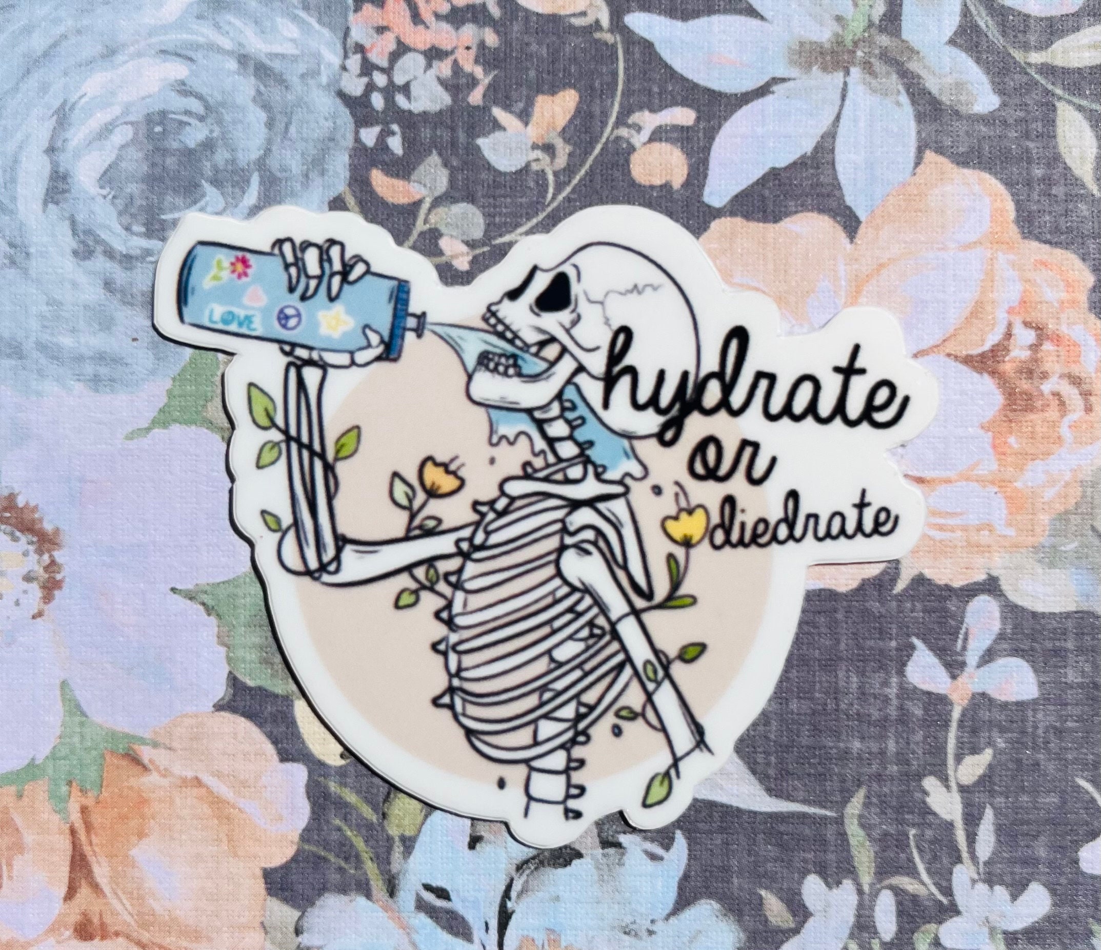 Hydrate or Diedrate  | Quality Waterproof Vinyl Sticker | Great for Laptops | Water Bottle | Journal | Fun | Meme | Planner | Gift | Art