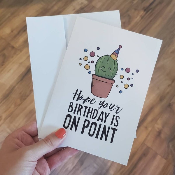 Cactus Birthday Card for him her plant card funny card pun card greeting card best friend boyfriend girlfriend