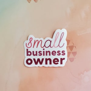 Small Business Owner Vinyl Sticker, Boss Babe, Cute Stickers, Funny Stickers, Laptop Sticker, Die Cut Sticker, Stickers MacBook Pro, image 2