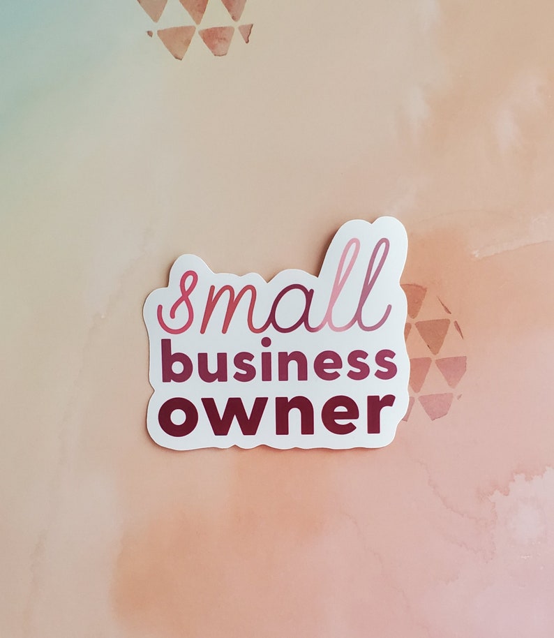 Small Business Owner Vinyl Sticker, Boss Babe, Cute Stickers, Funny Stickers, Laptop Sticker, Die Cut Sticker, Stickers MacBook Pro, image 2