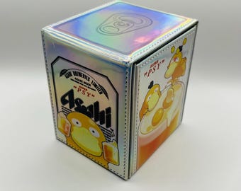 TCG Deck Box Pokémon Psyduck Asahi Beer Drink Psy Fits 80 Cards
