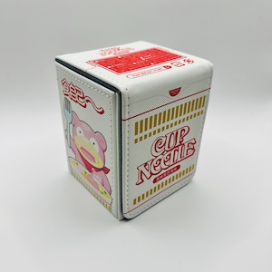 Magnetic TCG Deck Box: Cup Noodles Ramen Slowpoke - Holds 100 Trading Cards!