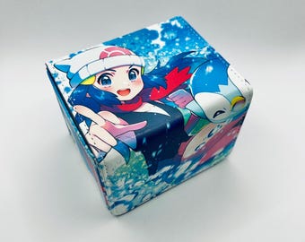 TCG Deck Box Pokémon Piplup Trainer Dawn Diamond and Pearl Water Pokemon Starter Retro Fits 100 Cards