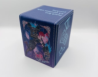 TCG Deck Box Vi Violet League of Legends Riftbound Magnetic Fits 100 Cards Divider Included