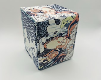 TCG Deck Box Pokémon Card Legendary Kyogre Groudon Hoenn Region Retro Fits 100 Cards Magnetic