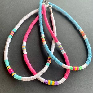 Heishi Beaded Surfer Choker Necklace