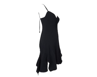 Marithe Francois Girbaud Black Mini Asymmetrical Dress MFG Size S