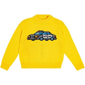 Police Car Knitting Pattern: Pixel Intarsia Design (PDF Pattern)