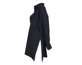 Gianfranco Ferre zwart blouseshirt met riem, vintage jaren 90