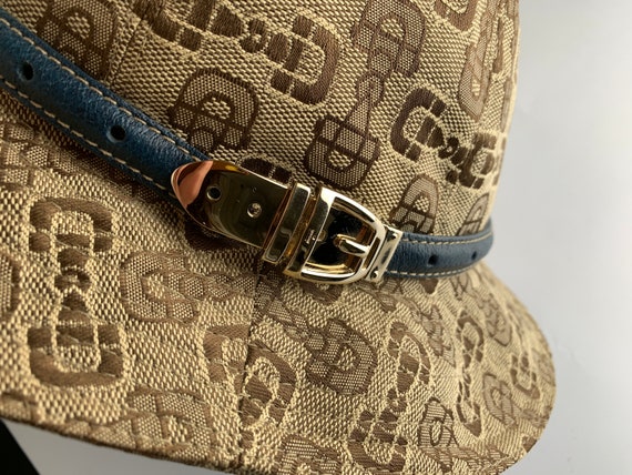 Gucci Vintage Belt Bucket Safari Hat Horsebit Canvas Cap  display picture 3