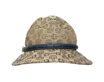 GUCCI Interlocking GG LogoGray Cotton Men\'s Bucket Hat Made in Italy Large GUCCI Interlocking GG LogoGray Cotton Men main image 3