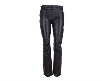 Diesel Leather Pants Trousers Women Zip Perforated Vintage Size 26