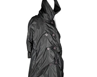 Marimekko Ritva Falla Vintage Dark Gray Puffer Coat Long Jacket XL