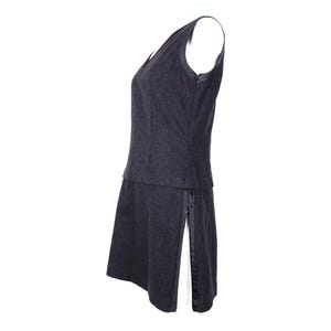 Gianfranco Ferre Jeans Black Wool Mini Dress Vintage Size 44 M - L