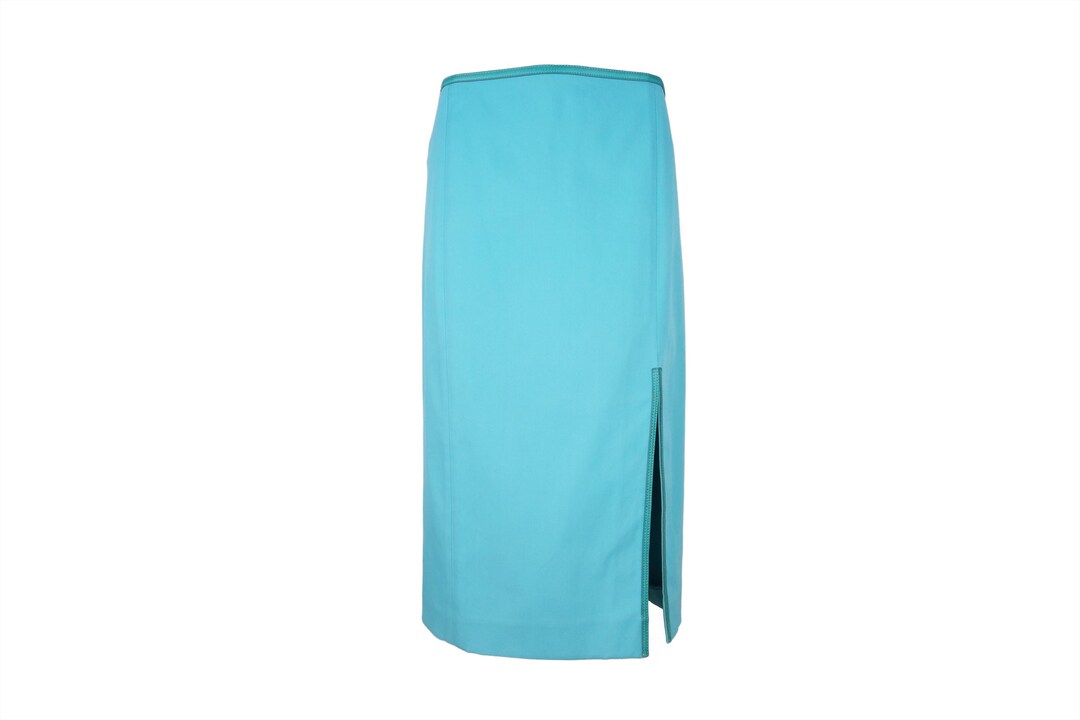 スカート GUCCI by TOM FORD Knee-length skirt Gucci by Tom Ford S/S 2001 Turquoise Knee Length Pencil