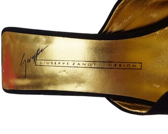 ジュゼッペ・ザノッティ パールヒール ブラックミュール