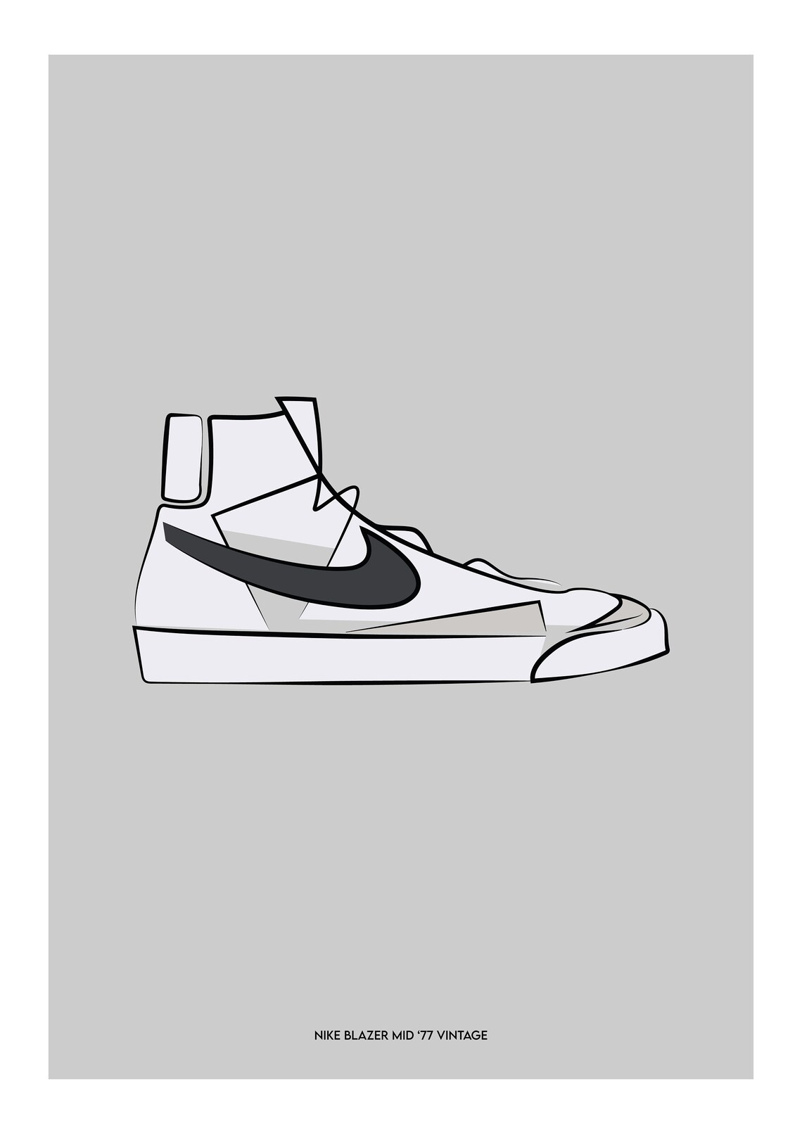 nike blazer outline