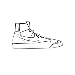 nike blazer outline