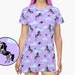 Skeleton Unicorn Novelty Halloween Women T Shirt Dress - Kawaii Cute Quirky Harajuku Pastel Goth Punk Gamer Girl statement Grunge Outfit