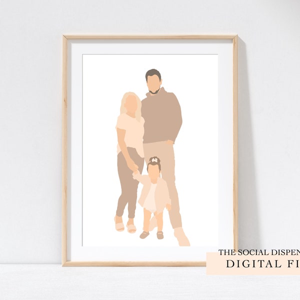 Custom Family Portrait | Digital Illustration | Friends | Party | personalised gift | Graduation | Birthday | Valentine's day gift