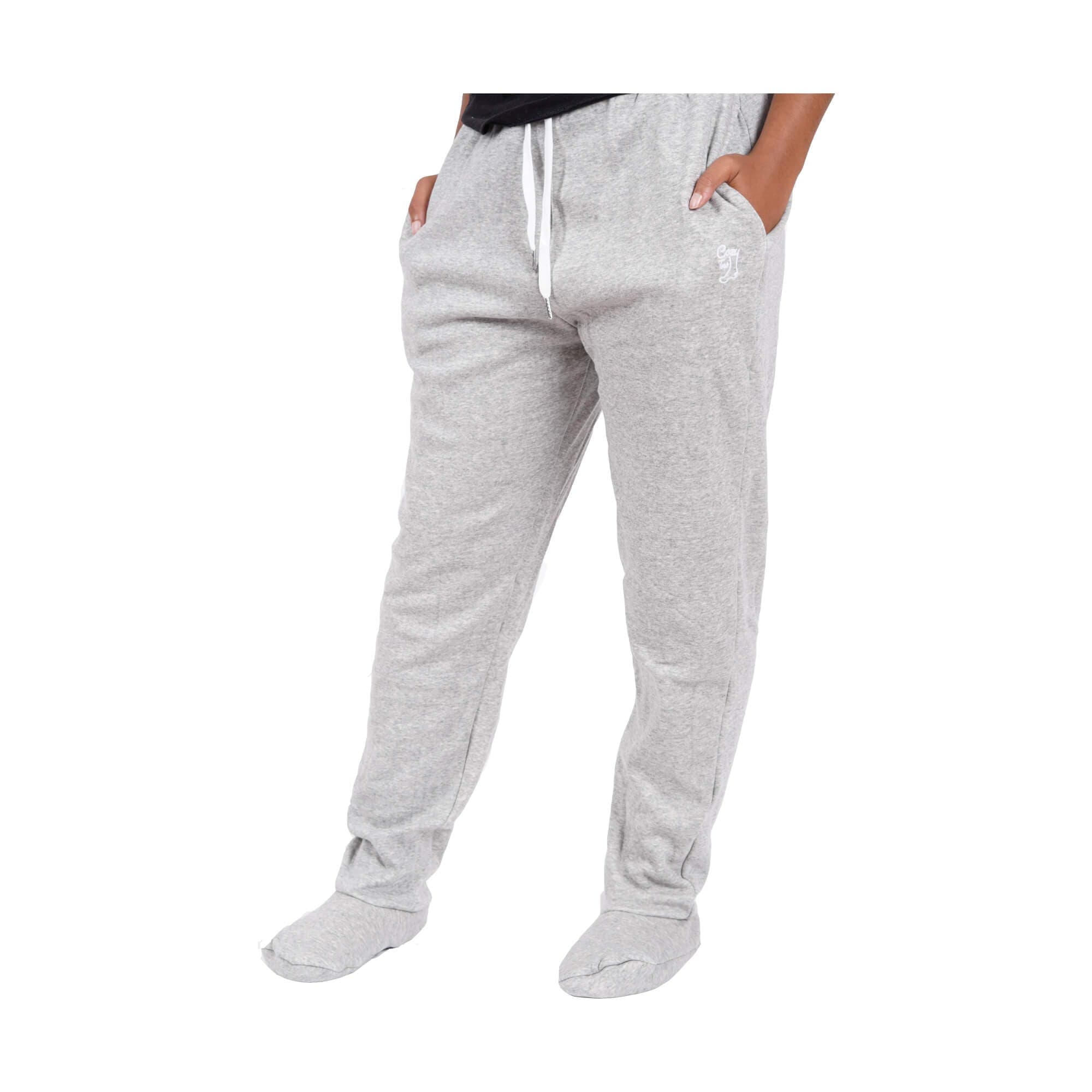 Sweatpants clearance with feet