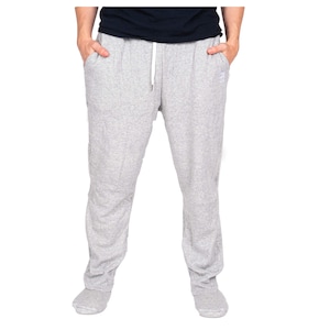 sweatpants with feet in them