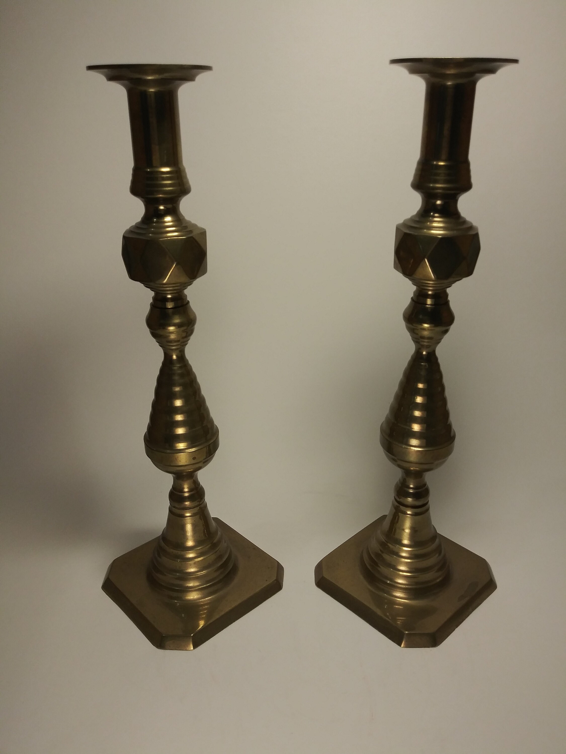 Pair of Antique Brass Beehive Style Candle Holders. Etsy