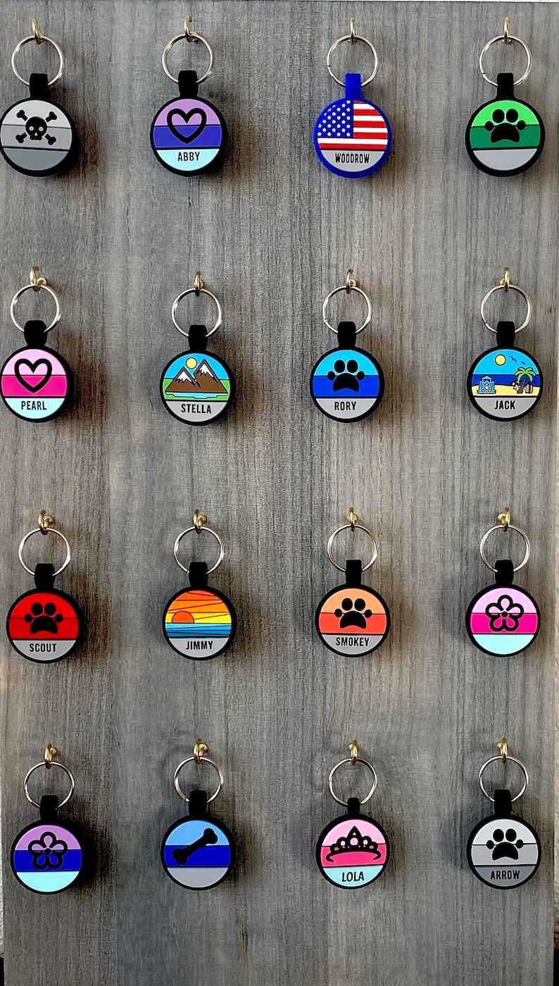 Love Your Pets Soundless Solid Pet ID Tag - Deep Engraved Silicone – Double Sided and Engraving Will Last - Dog Tags, Pet Tag, Dog ID Tag image 9