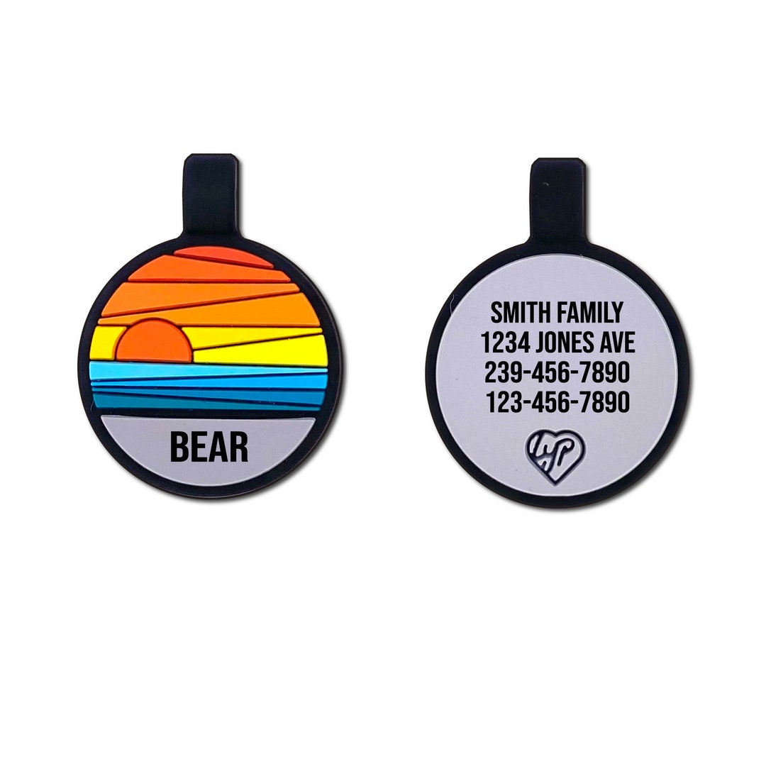 Love Your Pets Soundless Sunset Pet Tag Deep Engraved Silicone Dog Tag