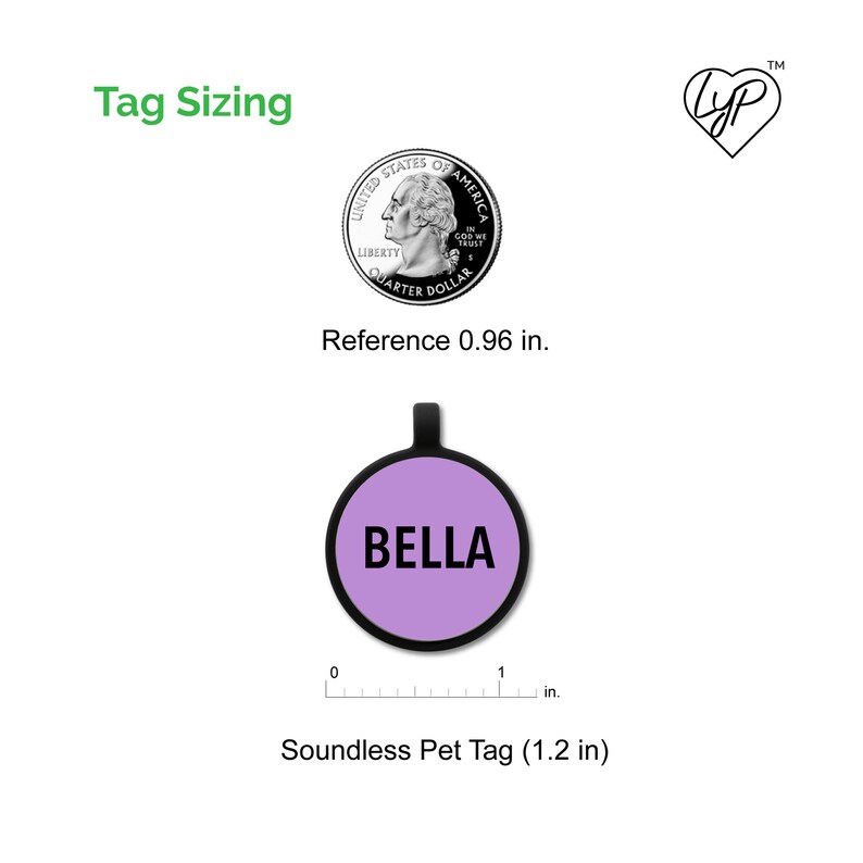 Love Your Pets Soundless Solid Pet ID Tag - Deep Engraved Silicone – Double Sided and Engraving Will Last - Dog Tags, Pet Tag, Dog ID Tag image 5
