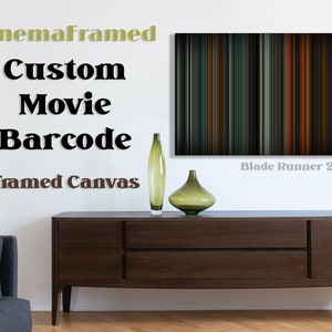Custom Movie Canvas - CinemaFramed Barcode Movie Frames Canvas / Almost Any Film Wall Art