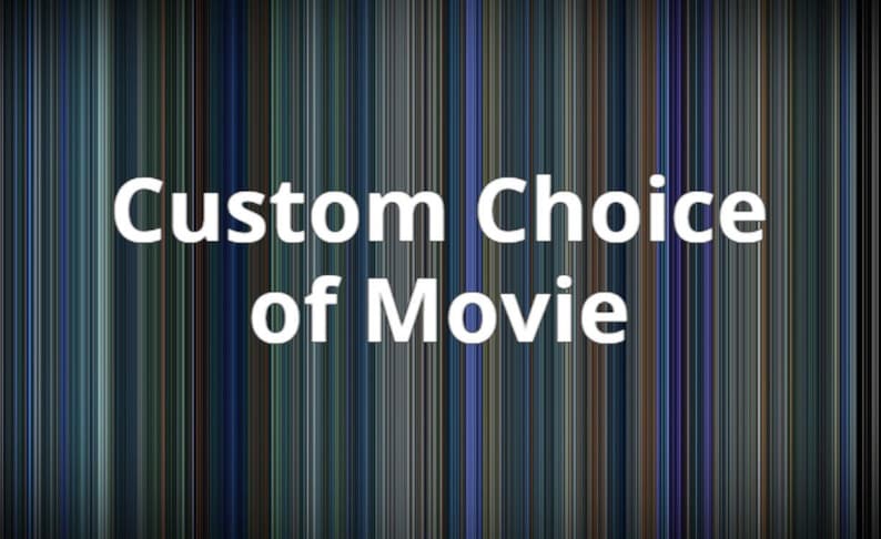 DIGITAL DOWNLOAD Custom CinemaFramed Movie Barcode / Almost Any Film Wall Art image 1