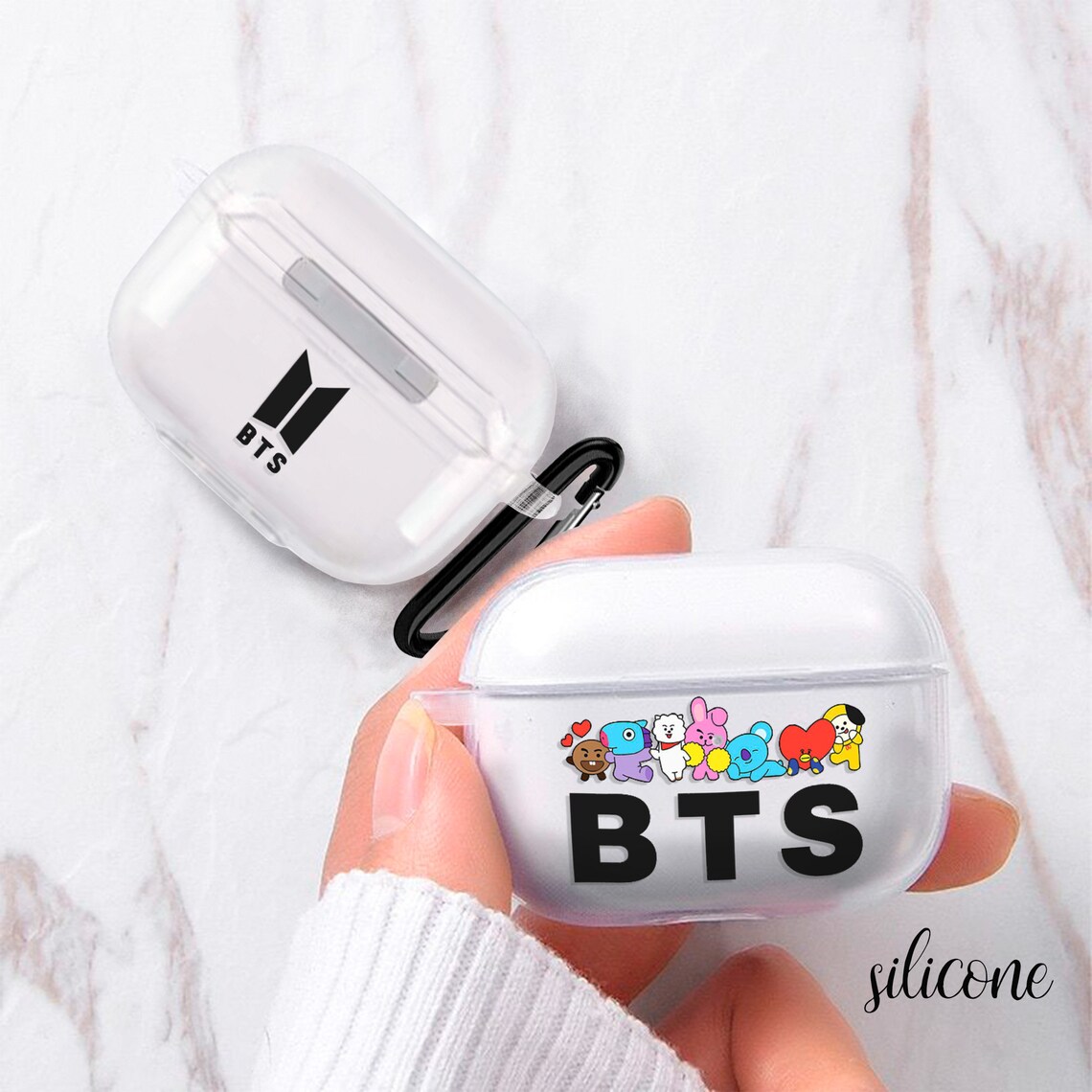 BTS AirPods case AirPod cover clear holder Apple AirPods Case Etsy