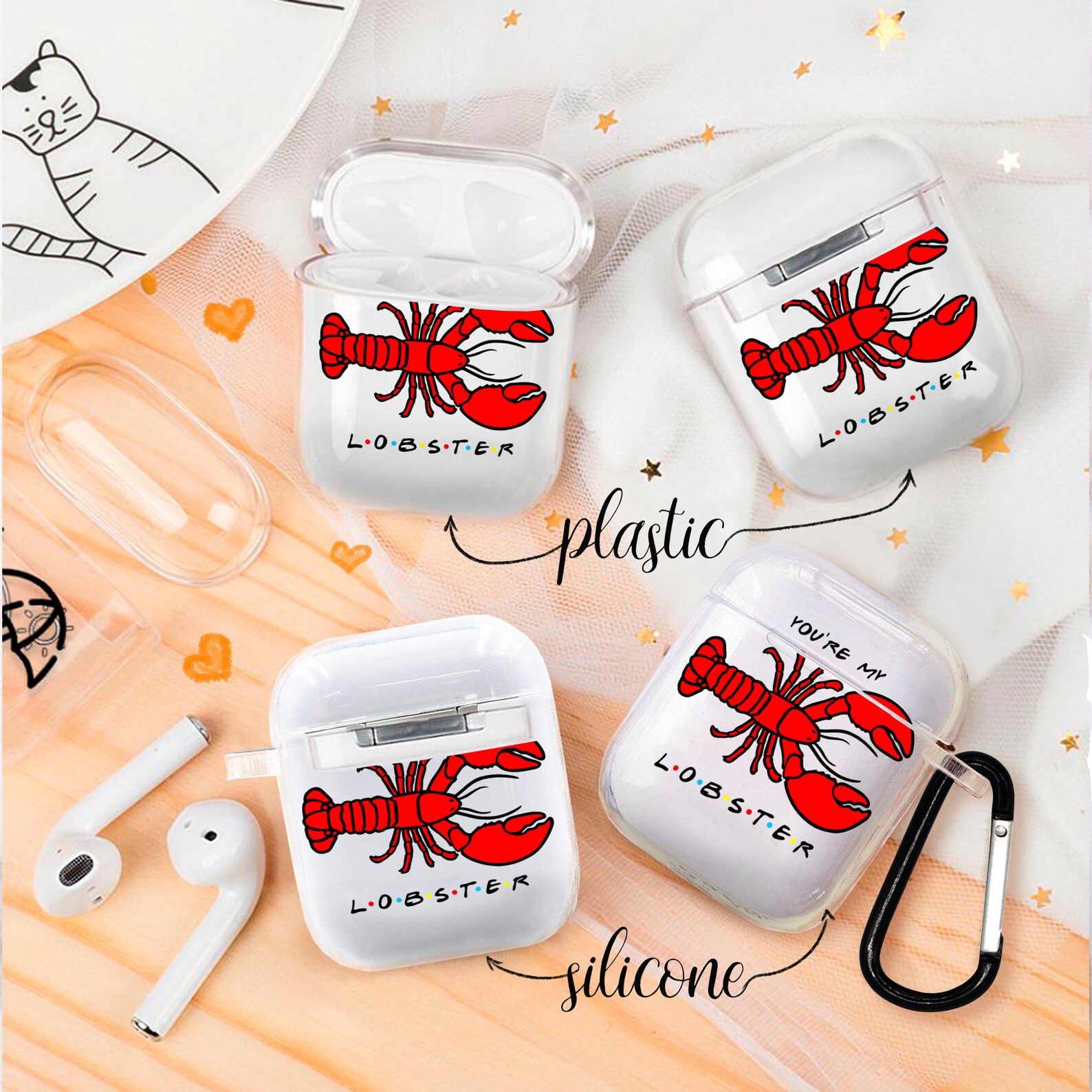 Friends AirPods case AirPod cover clear holder Apple AirPods Etsy