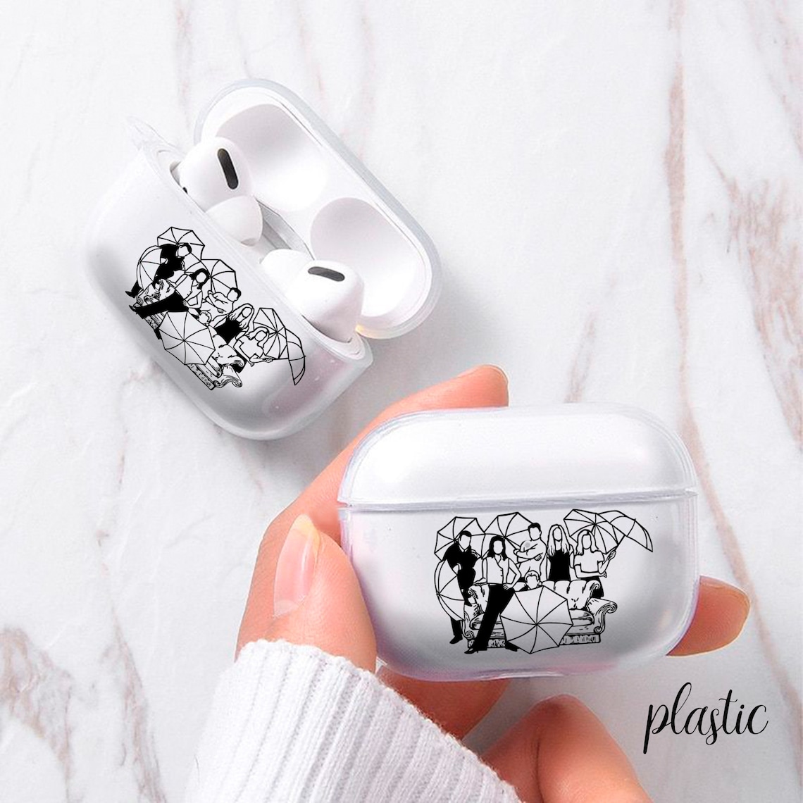 Friends AirPods case AirPod cover clear holder Apple AirPods Etsy