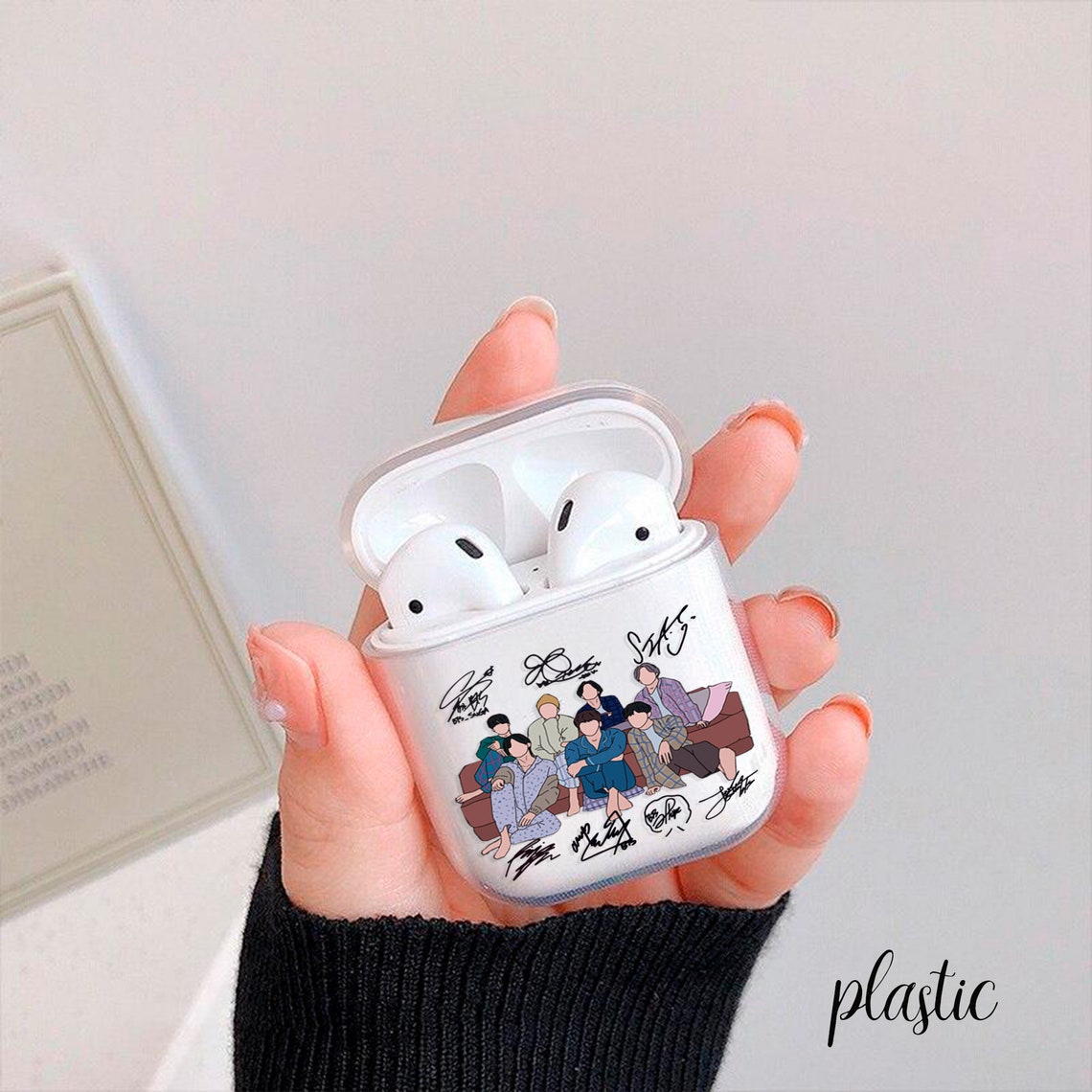 BTS AirPods case AirPod cover clear holder Apple AirPods Case Etsy