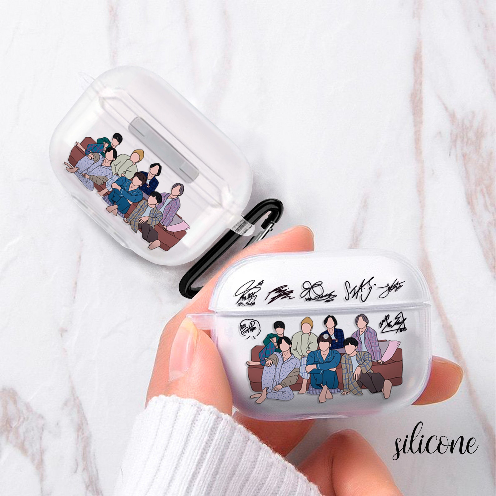 BTS AirPods case AirPod cover clear holder Apple AirPods Case Etsy