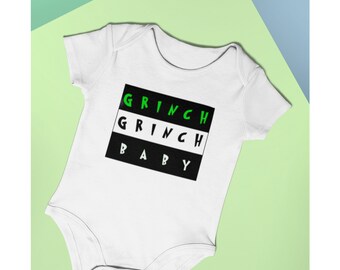 grinch baby sleepsuit