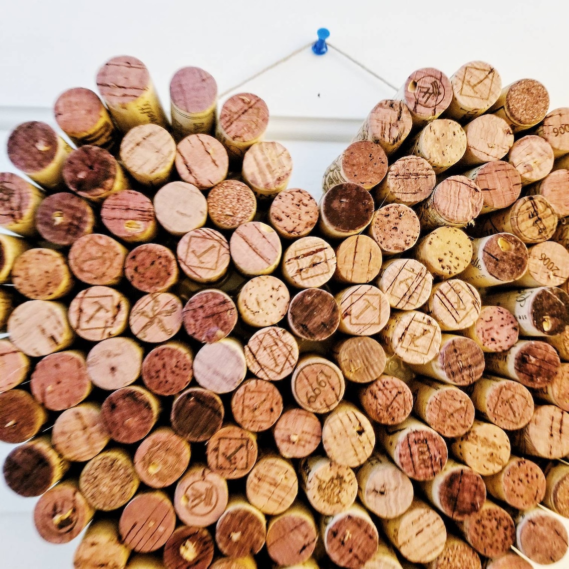 Wine cork heart door hanger wine cork door hanger wall Etsy