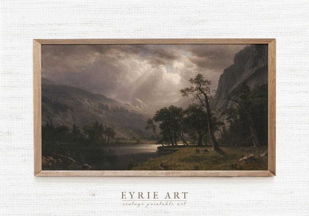 Samsung Frame TV Art Moody Landscape Painting Vintage - Etsy